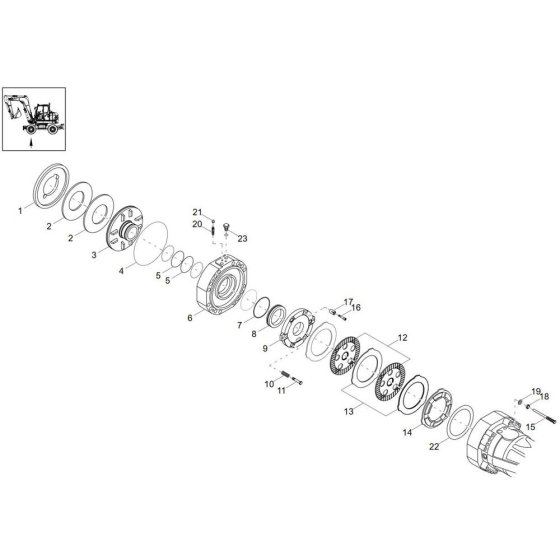 Brake Assembly for Wacker EW100-2