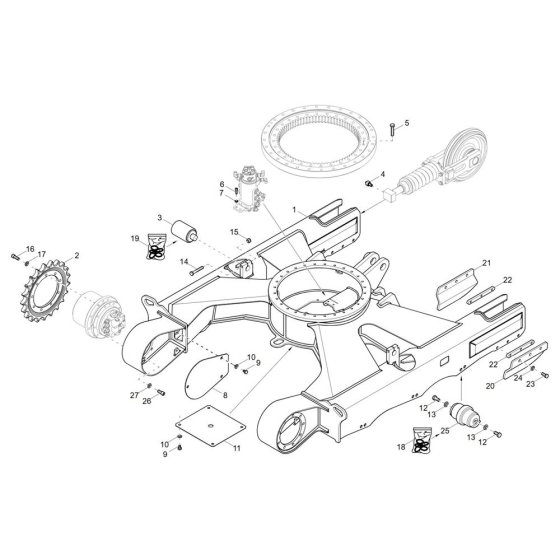 Track Laying Gear Assembly