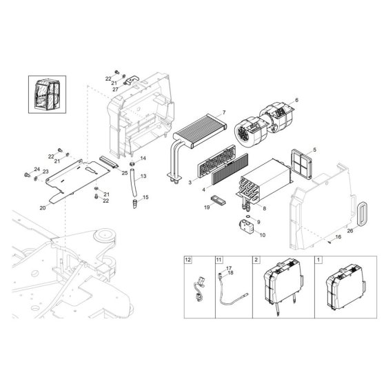 Heating & AC Assembly for EZ26-2