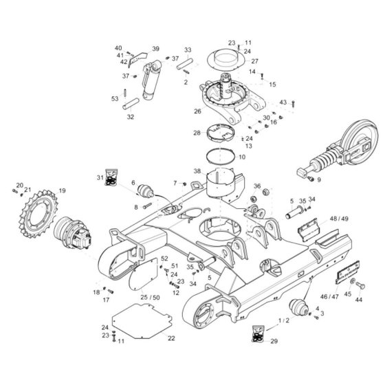 Track Laying Gear Assembly