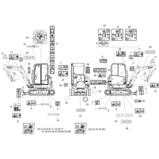 Wacker EZ28 Decals