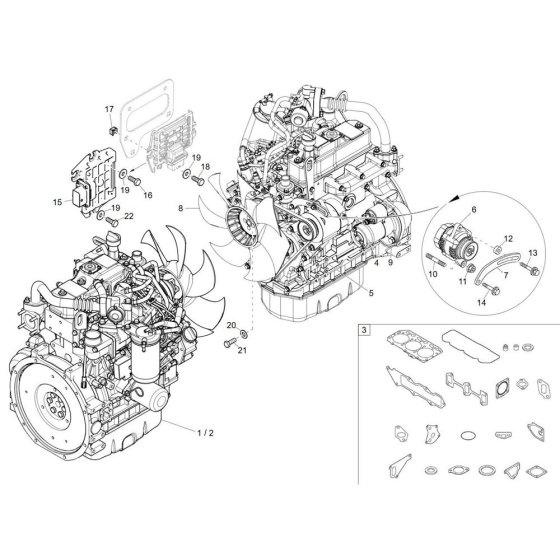 Engine Assembly for Wacker EZ36