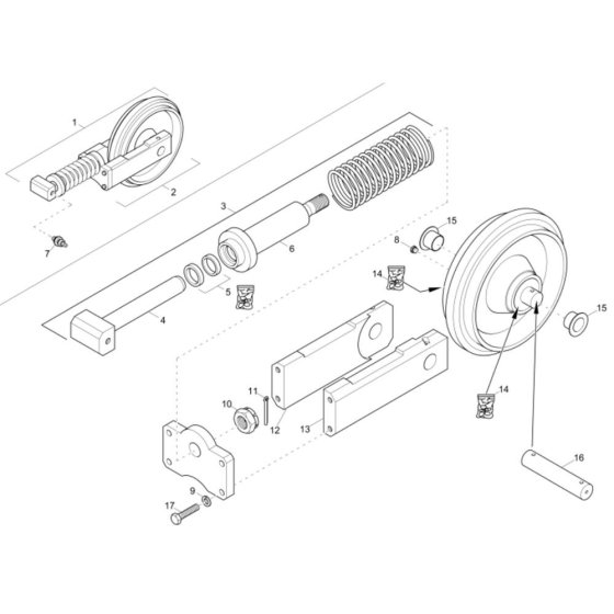 Track Tensioner for Wacker EZ36