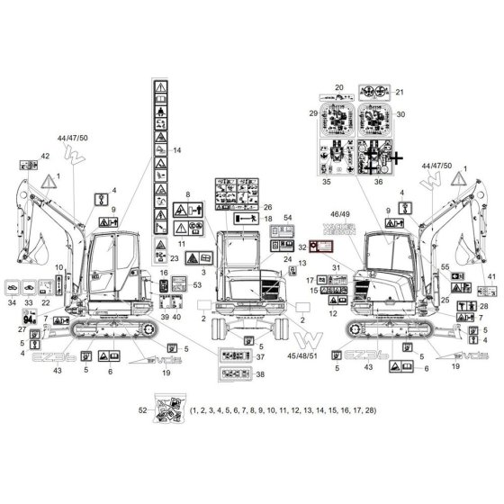 Wacker EZ36 Decals