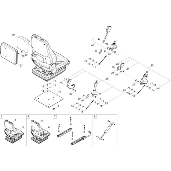 Seat Assembly for Wacker EZ50