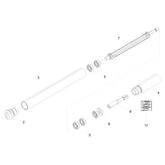 Wacker H 35S Poker Head Assembly