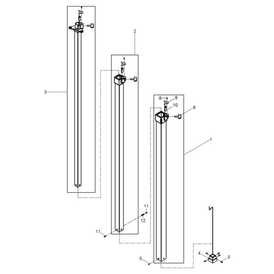 Telescopic Mast for Wacker LB50H