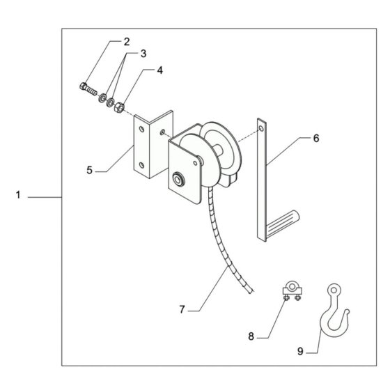 Winch Assembly for Wacker SP50