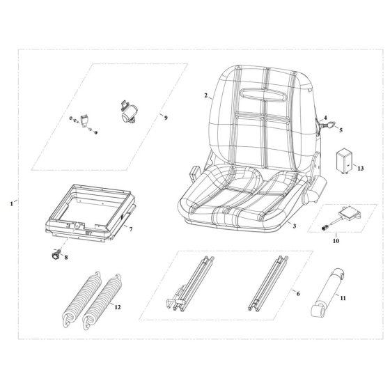 Seat Assembly for Wacker TH408