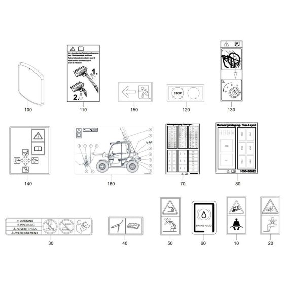 Wacker TH412e Decals