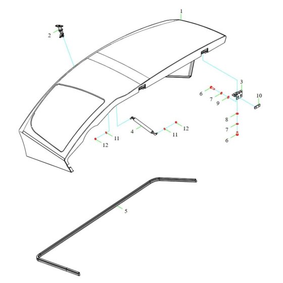 Engine Hood for Wacker TH522