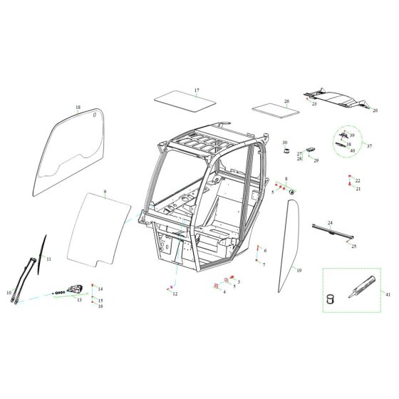Cabin Frame for Wacker TH522