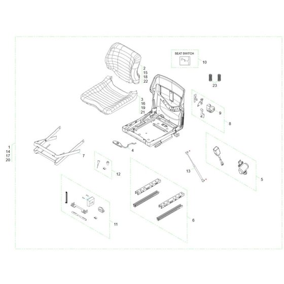 Seat Assembly for Wacker TH522