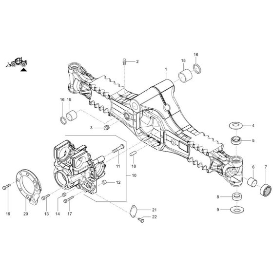 Axle Tube Rear Assembly