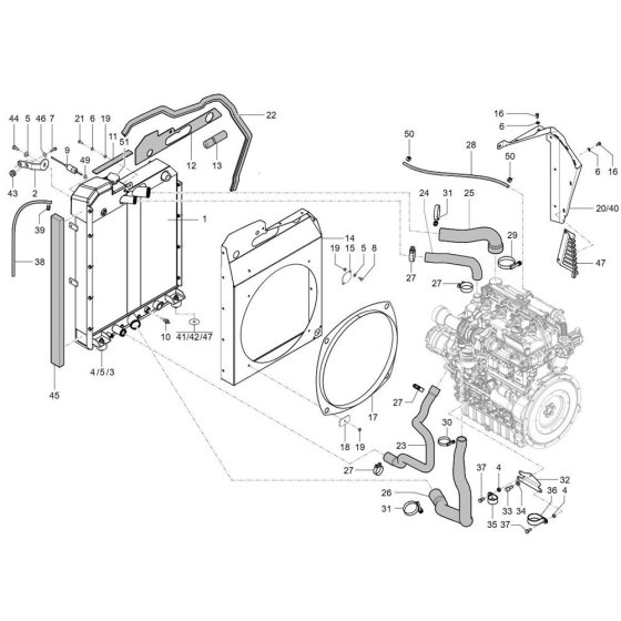 Cooling Assembly for Wacker TH627