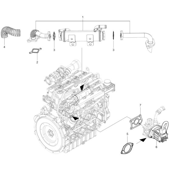 EGR Assembly for Wacker TH627