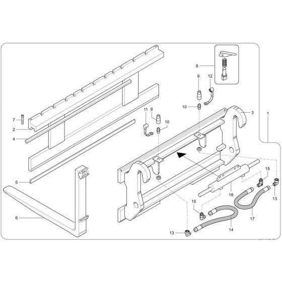 Pallet Forks for Wacker TH627