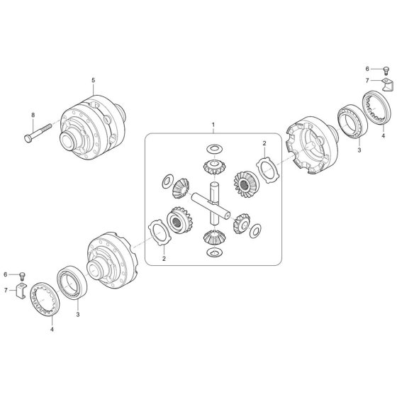 Differential Assembly - Wacker TH627