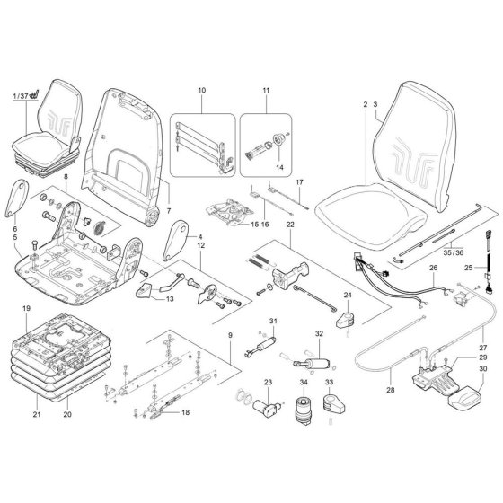 Seat Assembly for TH627
