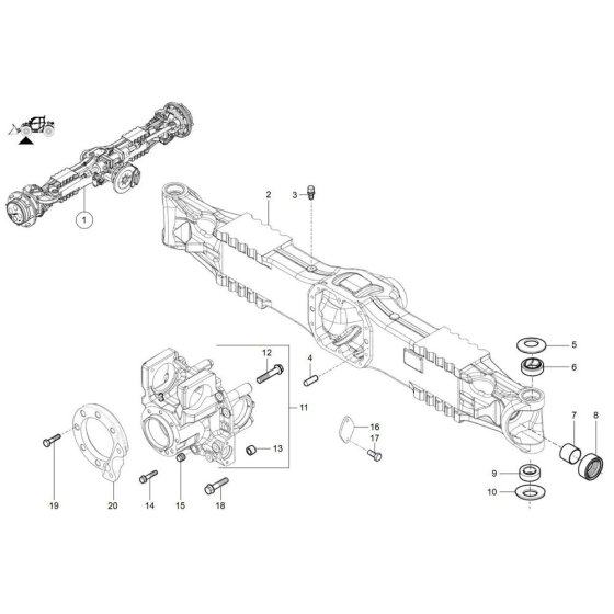 Axle Tube Assembly for TH730