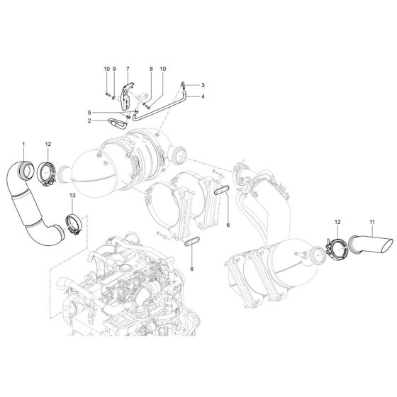 Exhaust System for Wacker TH730