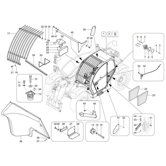 Cabin Assembly for Wacker TH730