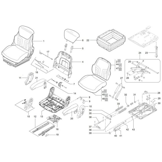 Seat Assembly for Wacker TH730
