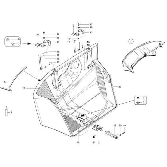 Engine Box Assembly for Wacker TH735