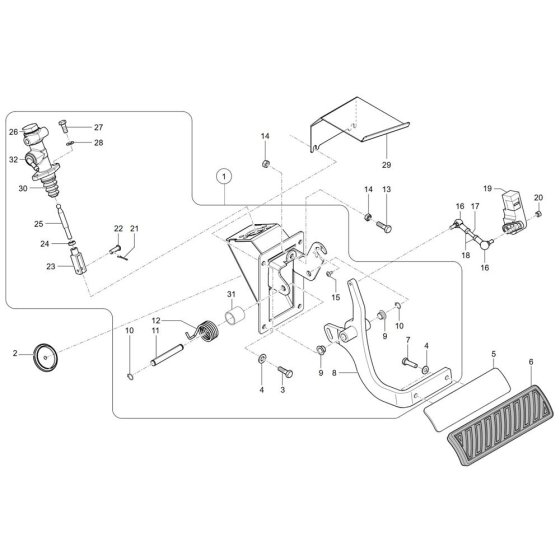 Brake Pedal Assembly for TH735