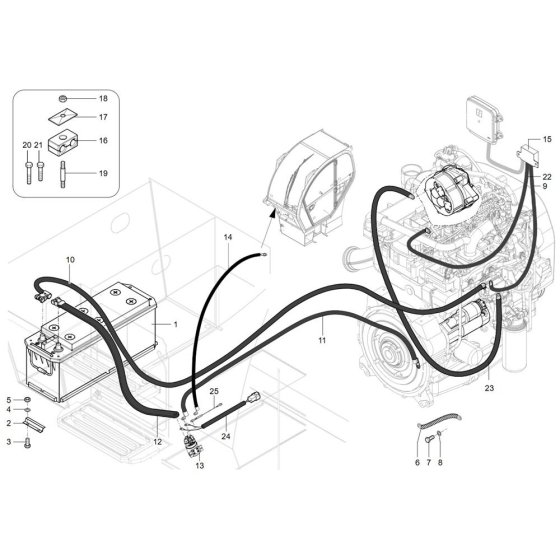 Battery Assembly for Wacker TH740