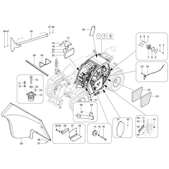 Cabin Assembly for Wacker TH740