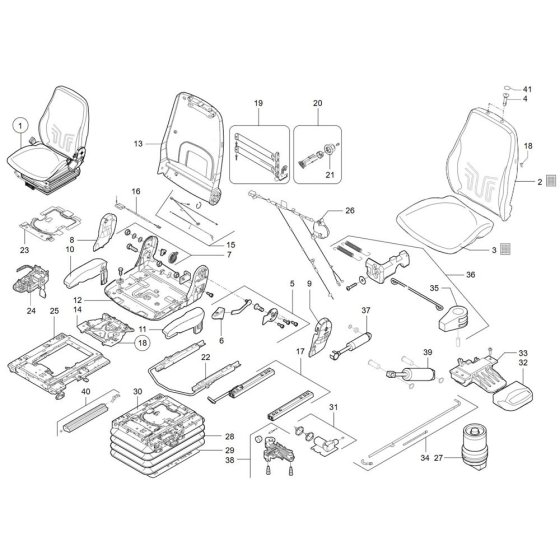 Seat Assembly for Wacker TH744