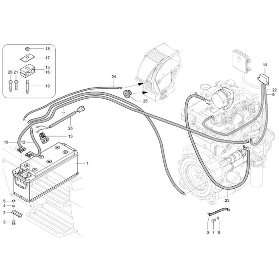 Battery Assembly for Wacker TH744