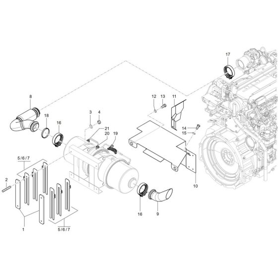 Exhaust System for Wacker TH755