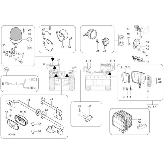 Lighting Assembly for Wacker TH755