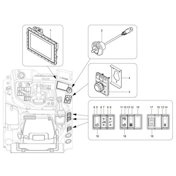 Instrument Panel for Wacker TH755