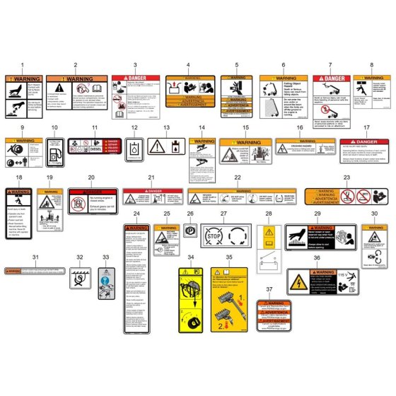 Wacker TH755 Decals