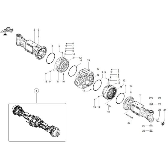 Axle Tube Assembly for TH755
