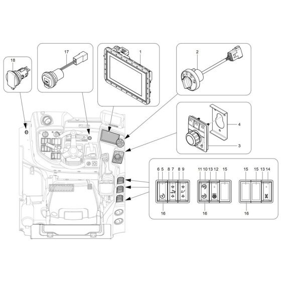 Instrument Panel for Wacker TH755