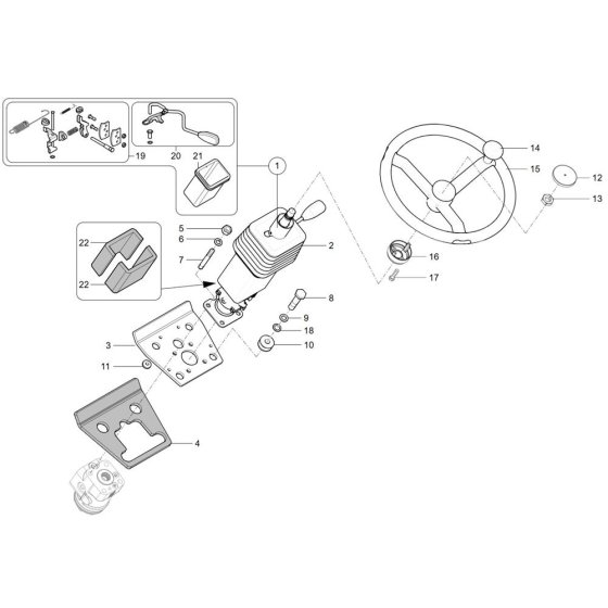Steering Column for Wacker TH942