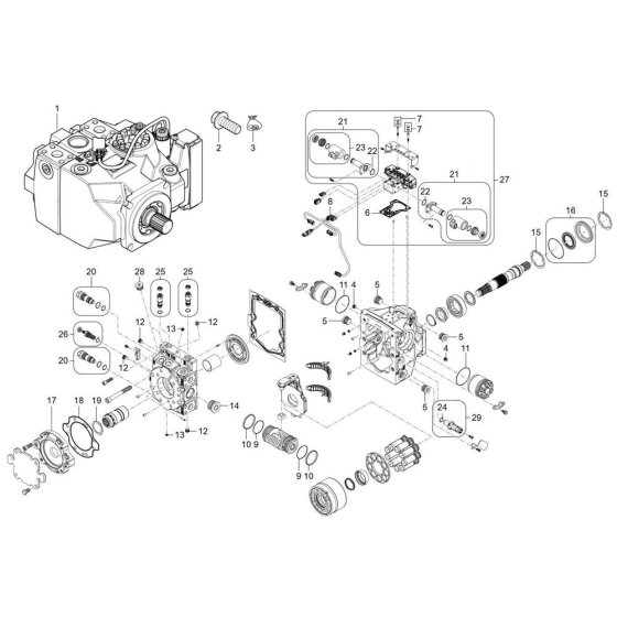 Displacement Pump for Wacker TH942