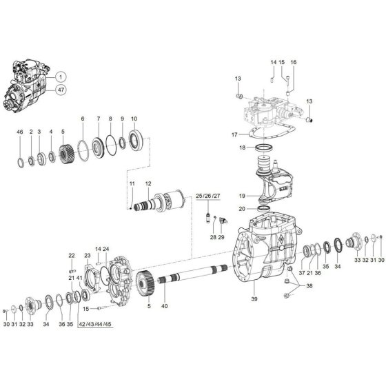 Gearbox Assembly for TH955