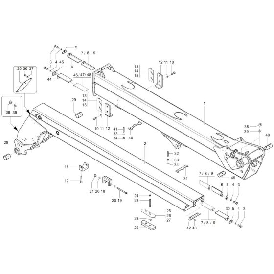Telescopic Boom for Wacker TH955