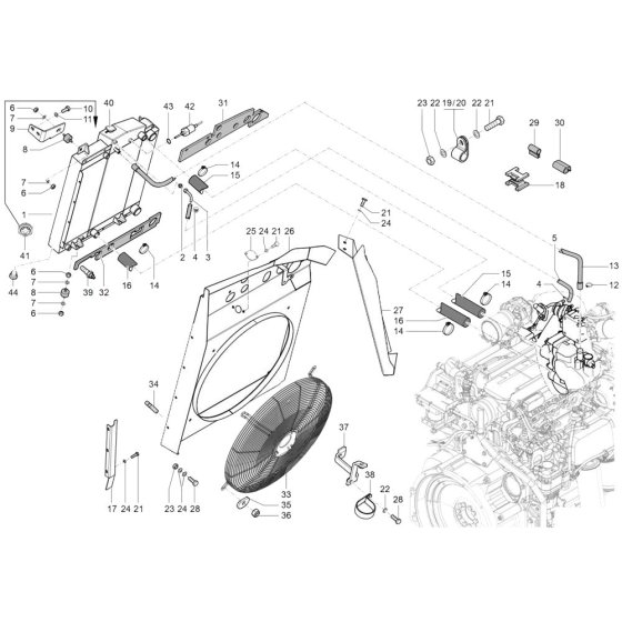 Cooler Assembly for Wacker TH955