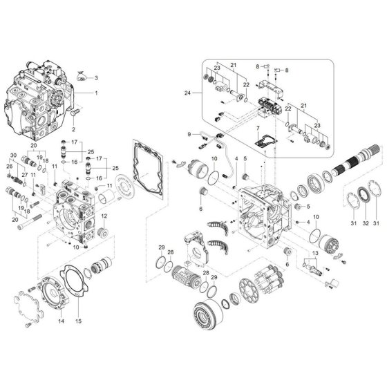 Displacement Pump for Wacker TH955