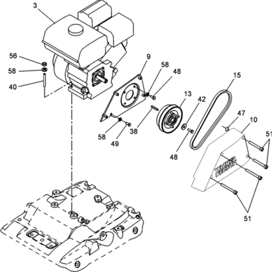 Drive Assembly for Wacker WP1540