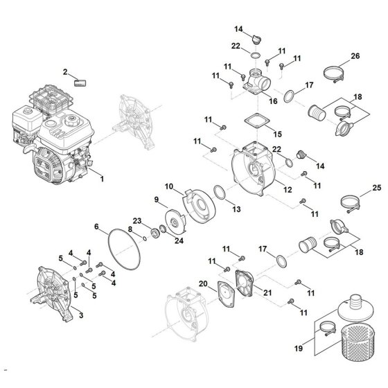 Motor and Pump for Stihl WP 300