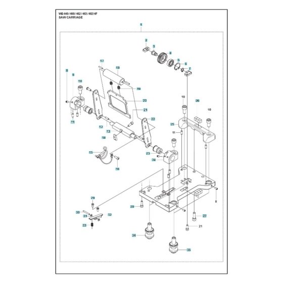 Carriage Assembly for WS 442 HF