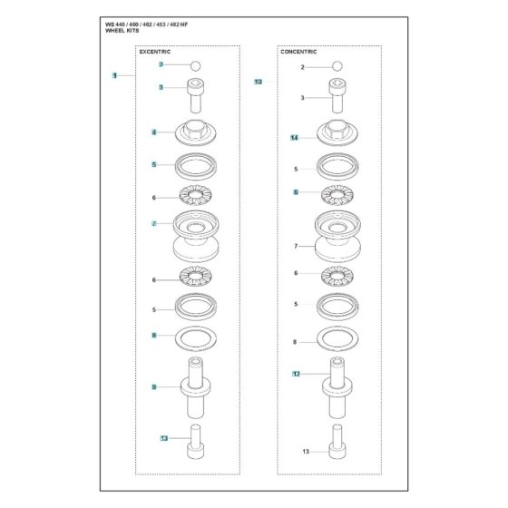 Wheel Assembly for WS 442 HF