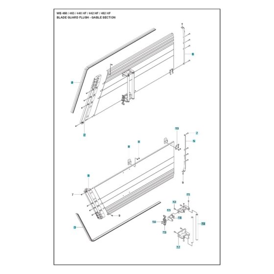 Blade Guard Assembly for WS 442 HF